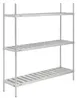 Hubert 97099 Keg Storage Rack, Kratos Kit, 72" W x 20" D x 76" H, Heavy-Duty, Holds 8 Kegs, Aluminum 1 image
