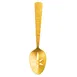 TableCraft Products 12994 - Dinner Spoon, 2" x 1" x 9", Slotted Gold PVD Stainless Steel 1 image