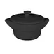 RAK Porcelain CFRD09BK - Mini Cocotte, 3‑1/3" Dia., 3‑5 oz, Black Porcelain, Lid, Oven Safe - 1/Case 1 image