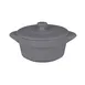 RAK Porcelain CFRD10GY - 4" Gray Cocotte, Lid & Handles, 7-1/3 oz, Oven/Microwave Safe - 12/Case 1 image