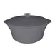 RAK Porcelain CFRD28GY - 11" Gray Porcelain Cocotte with Lid, Handles, 96-159 oz 3-4 Qt - 1/Case 1 image
