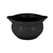 RAK Porcelain CFST15BKBD - 39oz Black 6" Eared Soup Tureen, Fridge/Freezer Safe - 1/Case 1 image
