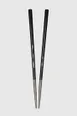 RAK Porcelain CHPSTK-01 Chopstick Set, 9.57" Length, Black Plastic, Silver Trim, 10/Case 1 image