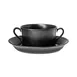 RAK Porcelain EDSA19 Edge Saucer, 7½" Round Black Porcelain, Dishwasher & Microwave Safe - 12/Case 2 image