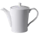 RAK Porcelain FDCP70 - Fine Dine 27 oz White Porcelain Coffee Pot with Lid, Dishwasher Safe - 1/Case 1 image