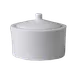 RAK Porcelain FDSU22 Fine Dine Sugar Bowl with Lid, 7.5 oz White Porcelain, Dishwasher Safe - 6/Case 1 image