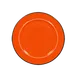 RAK Porcelain FRNOFP24OR Fire Plate, 9.45" Round Flat Edge Porcelain Dinner Plate Orange - 6/Case 1 image