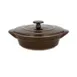 RAK Porcelain GNCFRD16CL Cocotte, 6" Bowl with Handles, Lid, 15.8 oz Clove Finish - 4/Case 1 image
