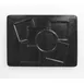 RAK Porcelain KRCRRP6Z Rectangular Black Plate, Porcelain, 14.55" x 10.65", 6‑Zone, Oven Safe - 6/Case 1 image