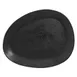 RAK Porcelain KRSHFP22 China Plate 8.65" L x 7.1" W Black Porcelain Oven-Microwave Safe - 12/Case 1 image