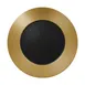 RAK Porcelain MFEVFP33GB Metal Fusion Plate, 13" Round Flat Embossed Rim, Black Gold, - 6/Case 1 image