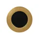 RAK Porcelain MFFDFP29GB Metal Fusion Round Plate 11.4" Dia Flat Edge Porcelain Gold Finish - 12/Case 1 image