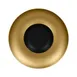RAK Porcelain MFFDGD29GB Plate, 11-2/5" (11.4") Round Deep Rim, Black/Gold Porcelain Finish - 6/Case 1 image