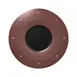 RAK Porcelain MFGDRP31BB Queen Plate, 12"-3/16" Round Wide Rim, Black Bronze Porcelain - 6/Case 1 image