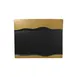 RAK Porcelain MFMRRP25GB Fusion Plate, 9"¾ x 7"⅞, Porcelain Black/Gold Finish - 12/Case 1 image