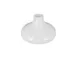 RAK Porcelain MOCL15 - 6" Round White Porcelain Cloche, 3.55" Height, Polaris, Bamboo Basket - 6/Case 1 image