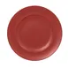 RAK Porcelain NFCLFP33DR Fusion 13" Round China Plate, Wide Rim, Magma Dark Red, Oven Safe - 6/Case 1 image