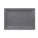 RAK Porcelain NFCLRP33GY Plate, 13" x 9.05" Stone Gray, Flat Edge, Narrow Rim, Oven Safe - 6/Case 1 image