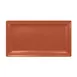 RAK Porcelain NFCLRP38BW Rectangular Plate 15" x 8¼" Terra Brown China Flat Rim Oven Safe - 6/Case 1 image