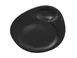 RAK Porcelain NFNBFP32BK 12.5" x 10.44" x 0.75" Black Porcelain Dinner Plate, Oven‑Safe - 6/Case 1 image