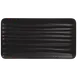 RAK Porcelain NFSHREP32BK Rectangular Platter 6.9" (7") Black Embossed Rim Porcelain Safe - 6/Case 1 image