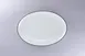 RAK Porcelain ONOP32CD25147 Coupe Platter, 12.6" L x 9" W, White with Black Rim, Coupe Rim - 1/Case 1 image