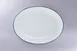 RAK Porcelain ONOP36CD25145 Coupe Platter, 14.1" L x 10.67" W, White Blue Rim, Porcelain Coupe Rim 1 image