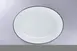 RAK Porcelain ONOP36CD25147 Oval Platter, 14.1" x 10.67" White Porcelain Black Rim Coupe Rim - Case 1 image