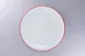 RAK Porcelain ONPR29CD25146 - 11.4" Round Rim China Plate, White with Red Rim, 12/Case 1 image