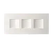 RAK Porcelain SPRP3B - Thyme Plate 15" x 7" Three Basin, White China, Microwave Safe - 6/Case 1 image