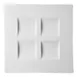 RAK Porcelain SPSP4B - 11" Square 4‑Compartment Tarragon Plate, White, Dishwasher Safe - 6/Case 1 image