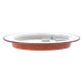 RAK Porcelain SSDP28BLBR - 11" Round Plate, Matte Brown Blue Rim, Oven/Dishwasher Safe - 6/Case 1 image