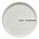 RAK Porcelain SSPR24 Sensate Round Plate, 9.4" White Embossed Rim, Dishwasher Safe - 6/Case 1 image