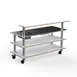 Steelite MGCMLC05CSXW Configurable Buffet Table - Modular Pro Bar Station with White Carrera & Stainless Steel, Casters, 1 Per Case - MODULAR COLLECTION 1 image