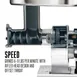 Hamilton Beach 09-1201-W Meat Grinder, 3/4 HP, #12 Hub, 360-540 lbs/hr, 4.5mm & 7mm Stainless Steel Plates, 560W 120V 8 image