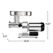 Hamilton Beach 09-1201-W Meat Grinder, 3/4 HP, #12 Hub, 360-540 lbs/hr, 4.5mm & 7mm Stainless Steel Plates, 560W 120V 2 image