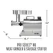 Hamilton Beach 10-0801-W Meat Grinder, #8 Hub, 3/4 HP, 550W, 120V, 4.5mm/7mm Plates, 4 Sausage Funnels 2 image