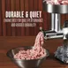 Hamilton Beach 10-0801-W Meat Grinder, #8 Hub, 3/4 HP, 550W, 120V, 4.5mm/7mm Plates, 4 Sausage Funnels 5 image
