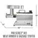 Hamilton Beach 10-1201-W Meat Grinder, #12 Hub, 1 HP 750W, 4.5mm/7mm Plates, 6-9 lbs/min, 360-540 lbs/hr 3 image