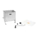 Hamilton Beach 36-1901-W Weston Manual Meat Mixer, 20 lb Capacity, Stainless Steel, 14.25" Width, Removable Paddles, Clear Plastic Cover 3 image