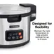 Hamilton Beach 37590 Proctor Silex Commercial Rice Cooker/Warmer, 90 Cups, 240V, 2500W 7 image
