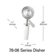 Hamilton Beach 78-06 Ice Cream Disher #6, 4-5 oz, Thumb-Press Steel Bowl, White Handle, NSF 2 image