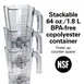 Hamilton Beach HBH550R Furry Blender, 64 Oz. Capacity, Variable Speed, High/Low 7 image
