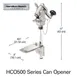 Hamilton Beach HCO500 Can Opener, Side-Cut, Table Mount, Permanent 3 image