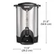 Hamilton Beach HCU100S - Coffee Urn, 100 Cup Capacity, Double Wall Insulation, 1.44kW - 120V 3 image