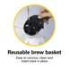 Hamilton Beach HDC200B Stainless Steel Front Loading Pod Coffee Maker, 500W/120V - Black 8 image