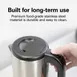 Hamilton Beach HKE050 Kettle, 1/2 Liter, Stainless Steel, Concealed Heating Element 9 image