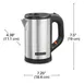 Hamilton Beach HKE050 Kettle, 1/2 Liter, Stainless Steel, Concealed Heating Element 3 image