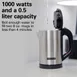 Hamilton Beach HKE050 Kettle, 1/2 Liter, Stainless Steel, Concealed Heating Element 5 image