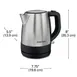 Hamilton Beach HKE110 Kettle, 1 Liter, Stainless Steel, Concealed Heating Element 3 image